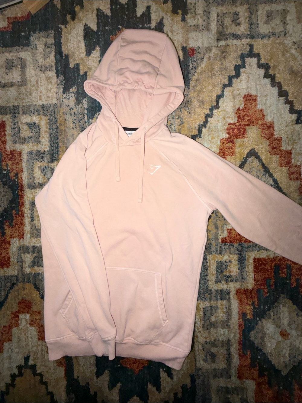 Gymshark Soft Blush Pullover Hoodie with Embroidered Logo